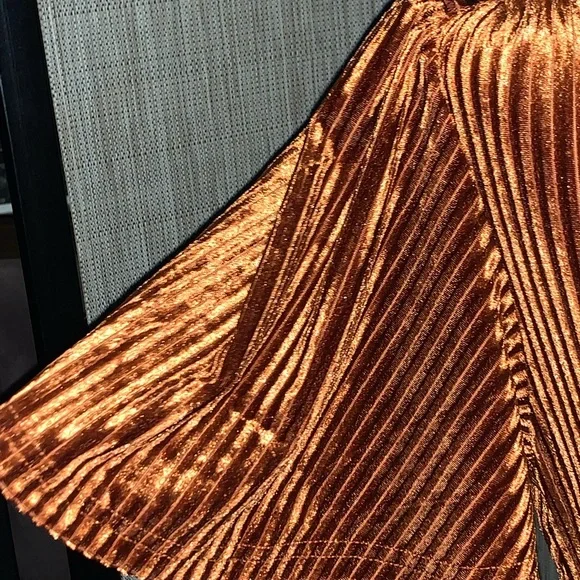 Simplee beautiful copper midi wrap dress - Picture 7 of 9